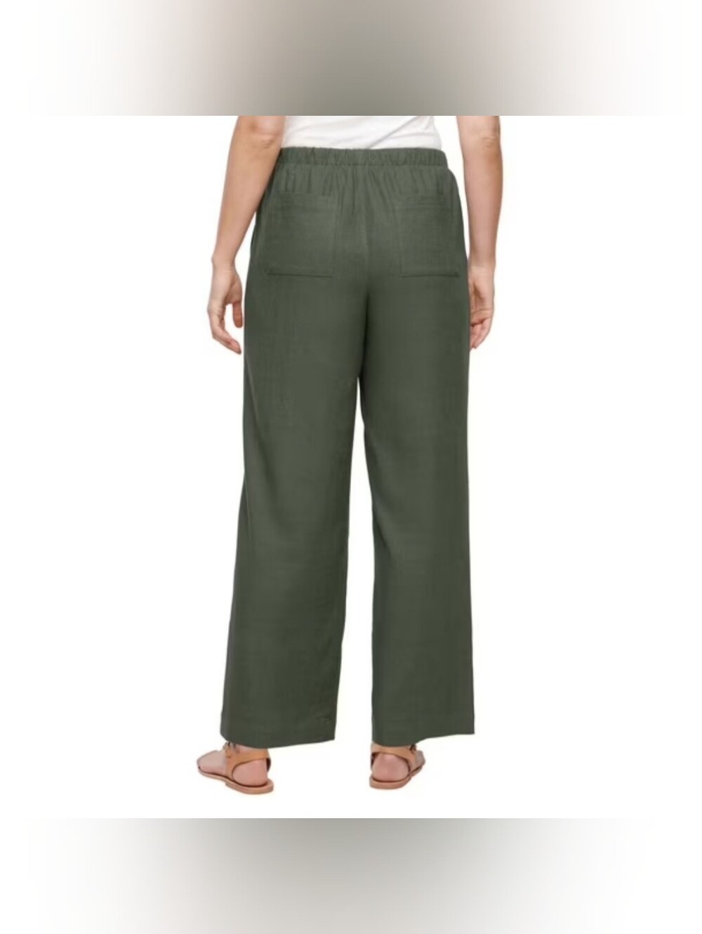Gap Women's Linen Blend Pull-On Pant - Picture 3 of 7